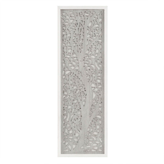 Laurel Branches - Carved Wall Decor - Gray Madison Park
