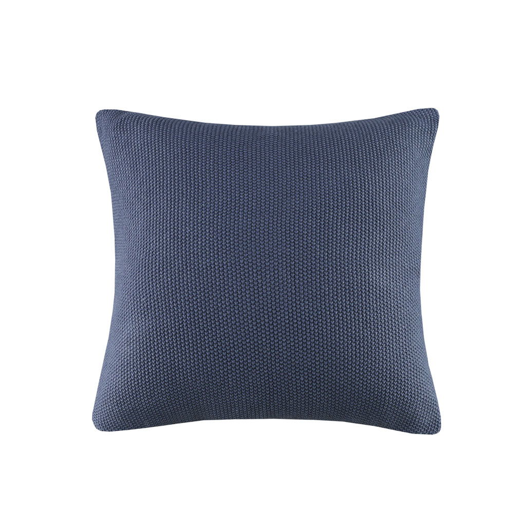 Bree Knit - Square Pillow Cover - Indigo