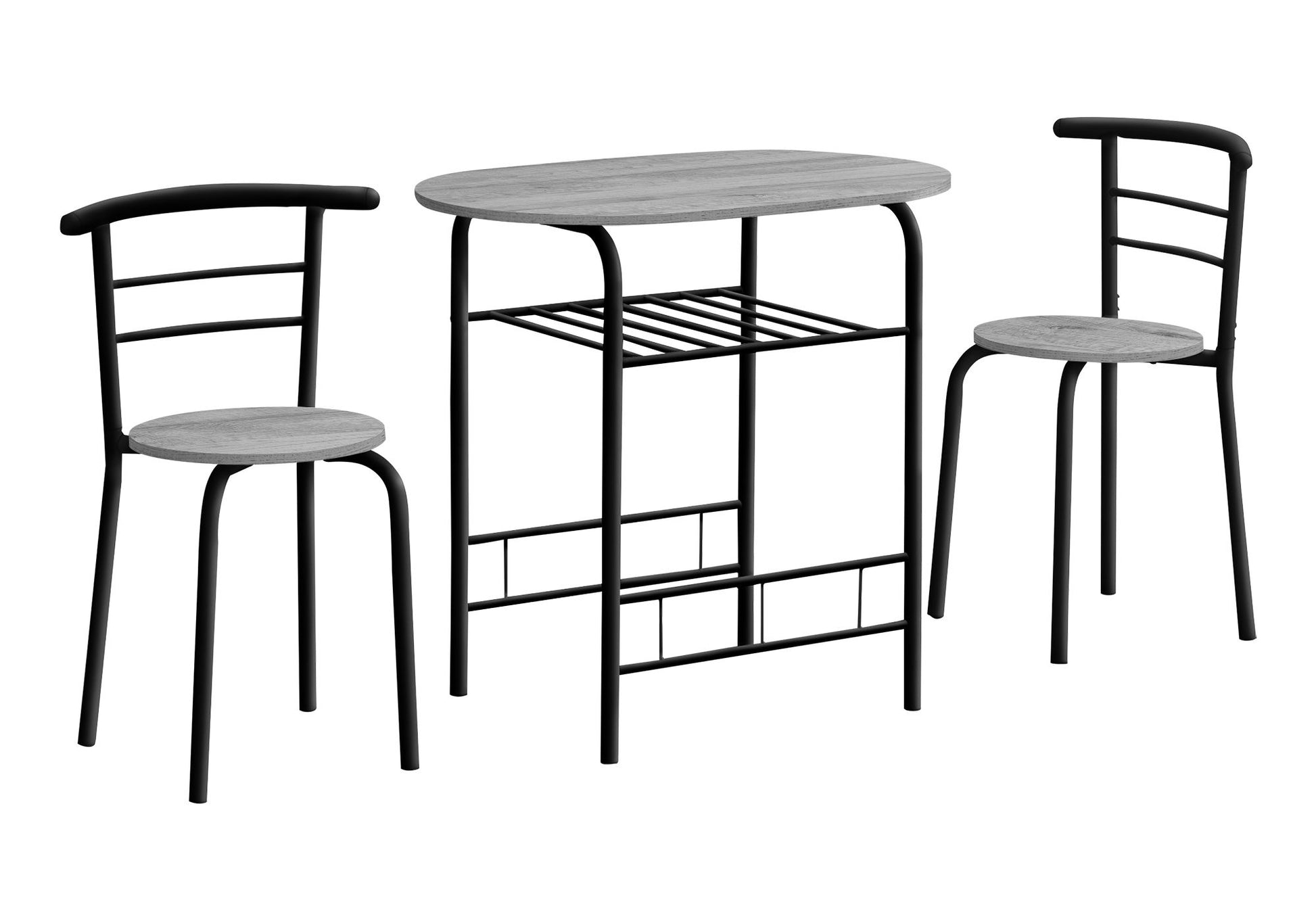 3 Pieces Dining Table Set, Small, Contemporary & Modern 8th Street