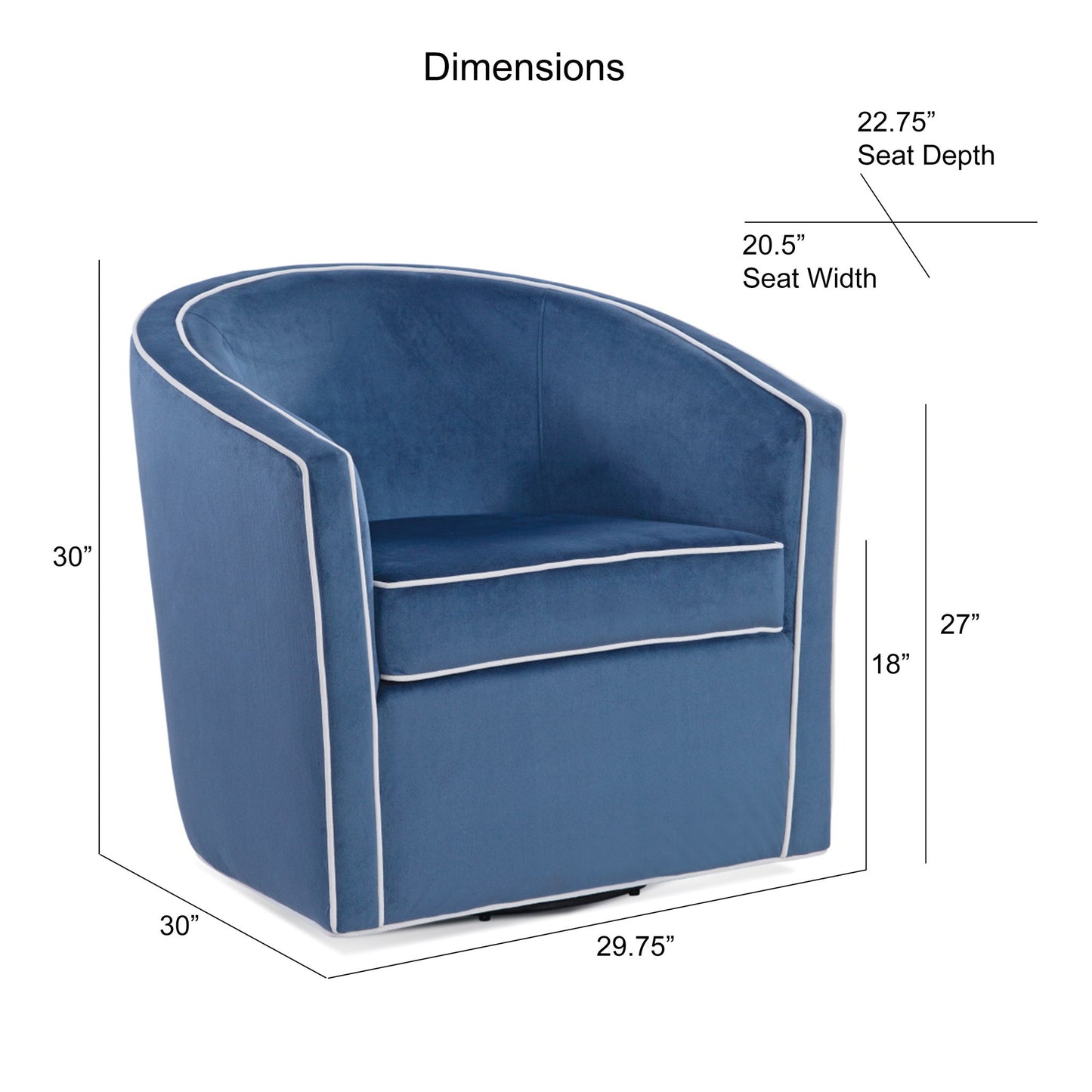 Kendall - Swivel Chair With Barrel Back Design Ridgecrest Home