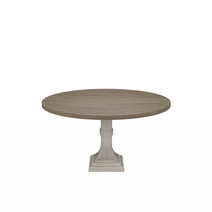 Tannen - Round Dining Table - White And Gray Lilola Home