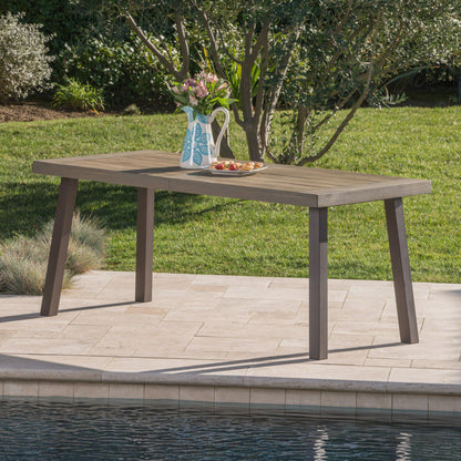 Acacia Wood Dining Table With Slat Design Noble House