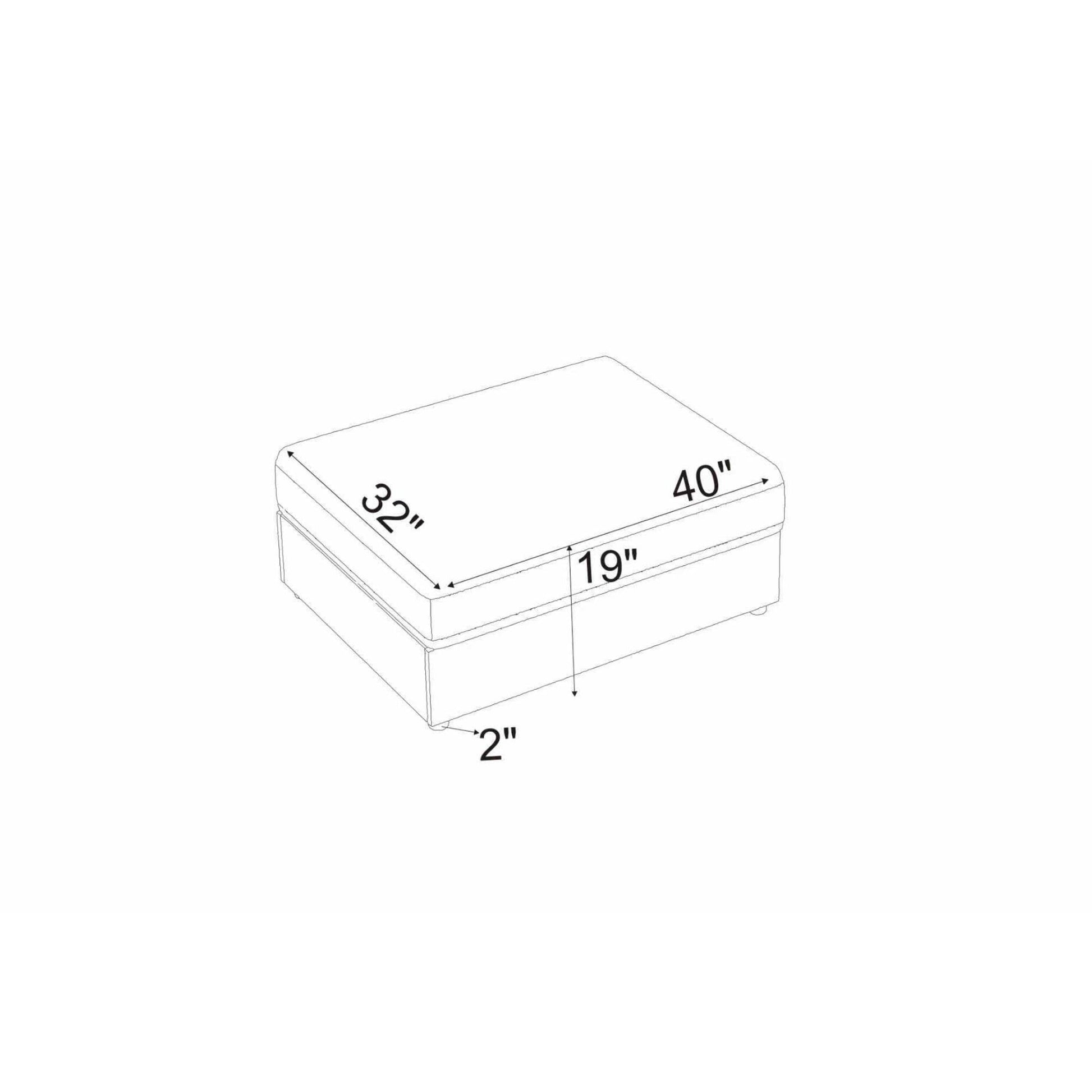 Upholstered Rectangle Ottoman Home Essentials