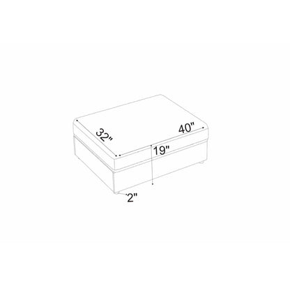 Upholstered Rectangle Ottoman Home Essentials