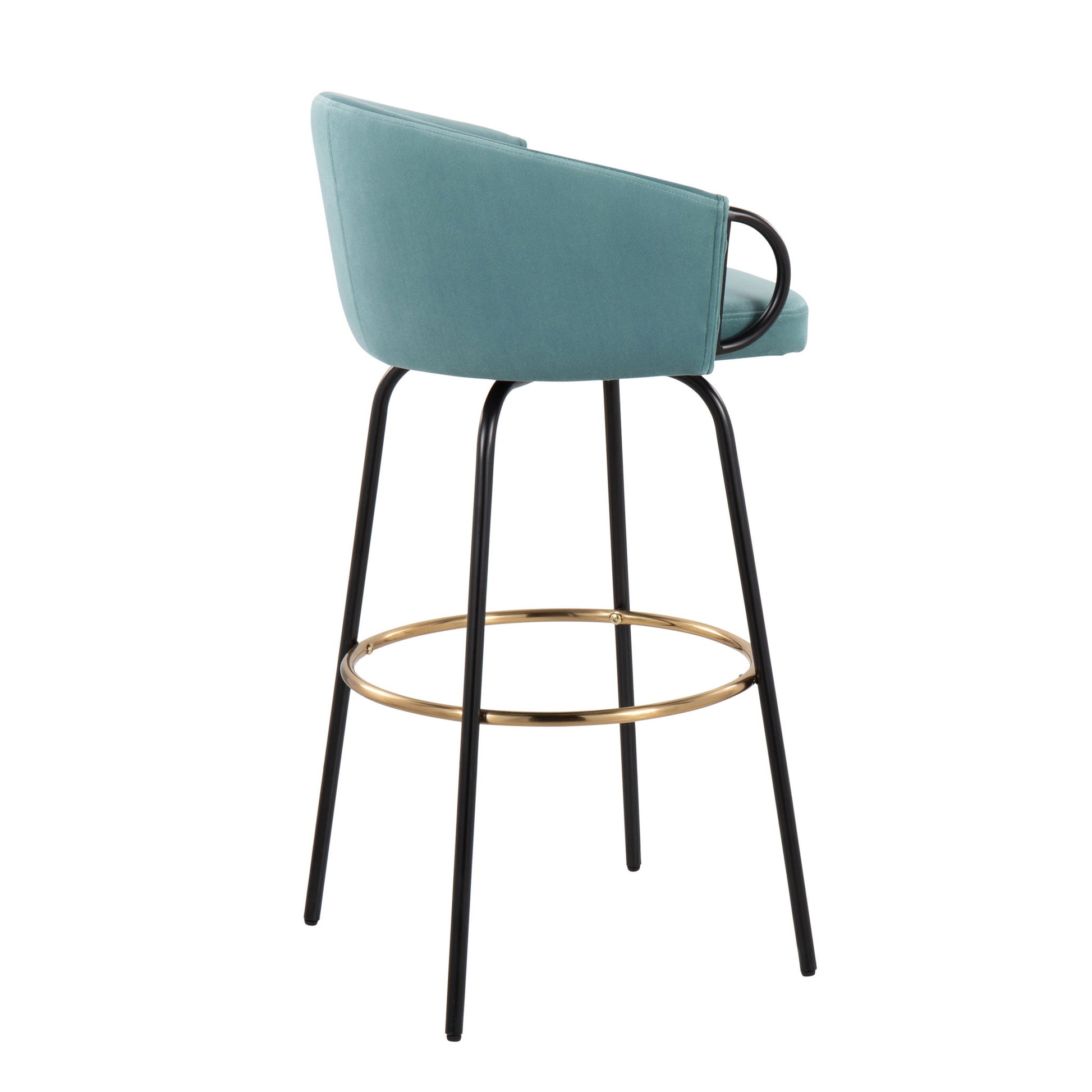 Claire - Contemporary / Glam Barstool With Footrest (Set of 2) Lumi Source