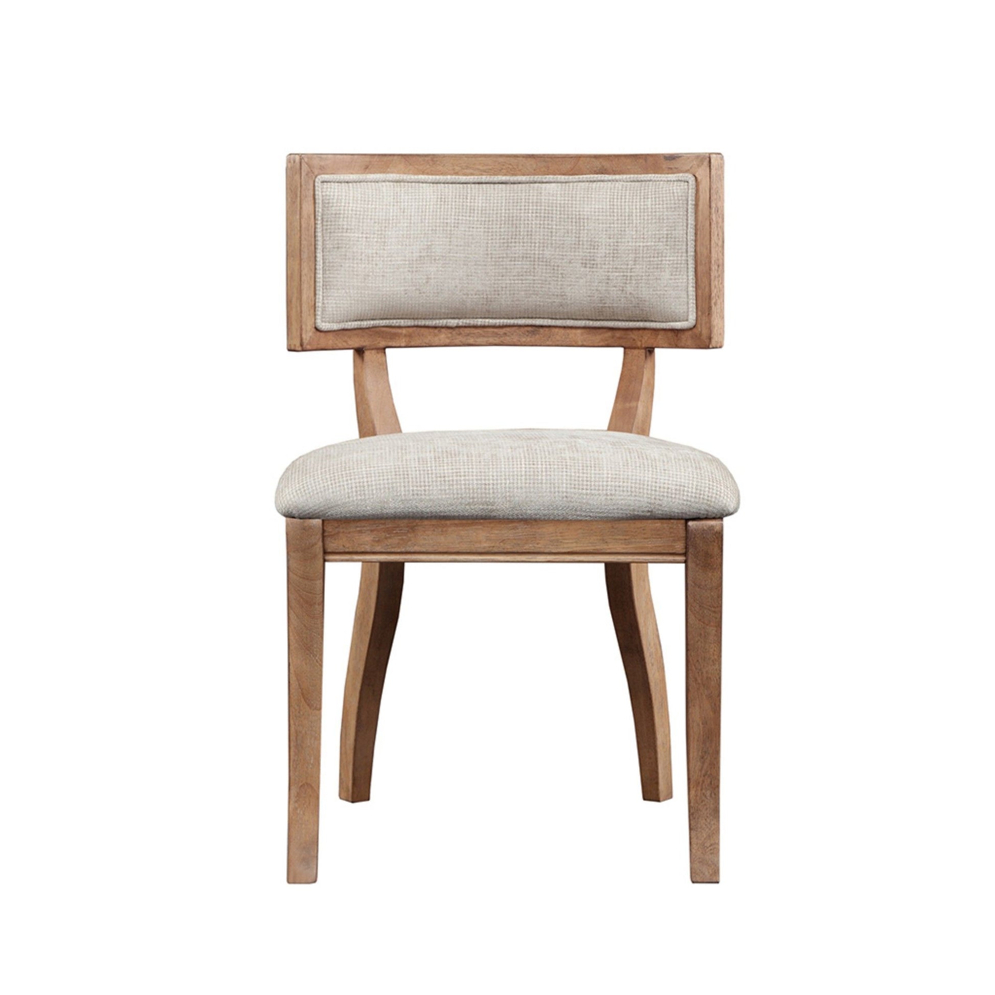 Classic Dining Chair With Curved Back (Set of 2) - Beige / Light Natural JLA
