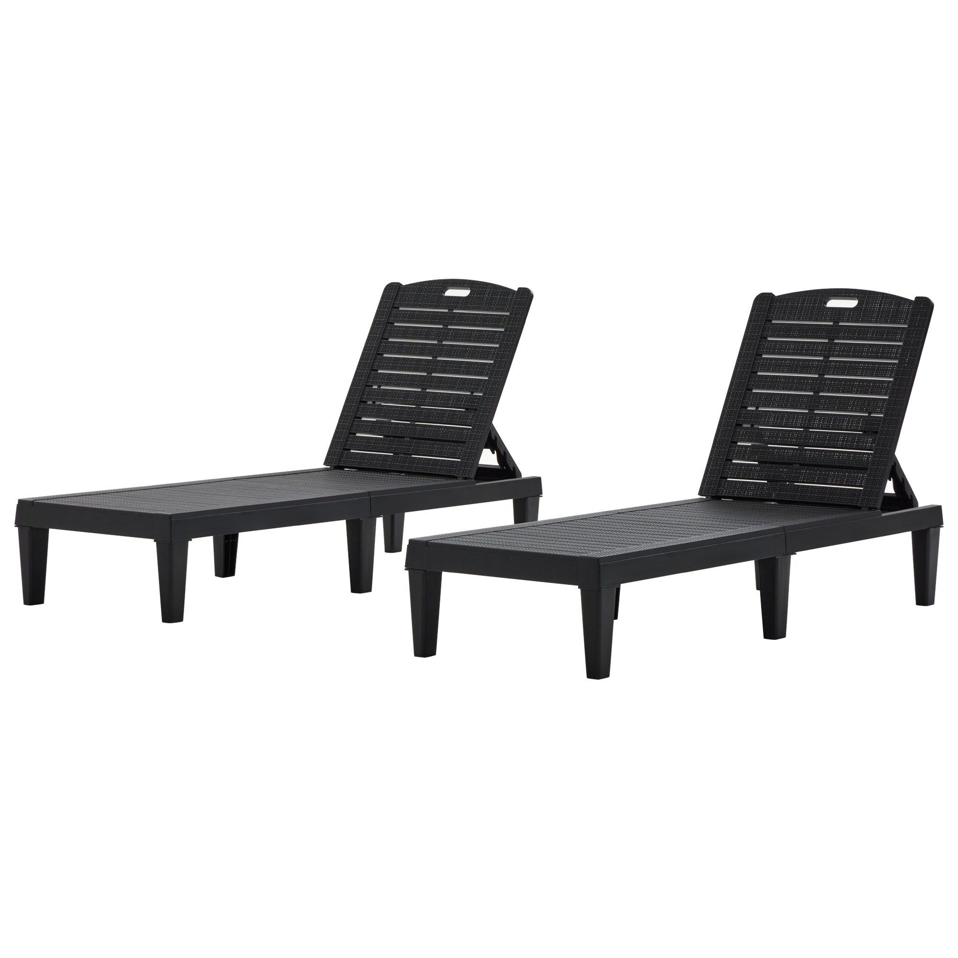 2 Piece Outdoor Chaise Lounges With Adjustable Backrest Hearth and Haven