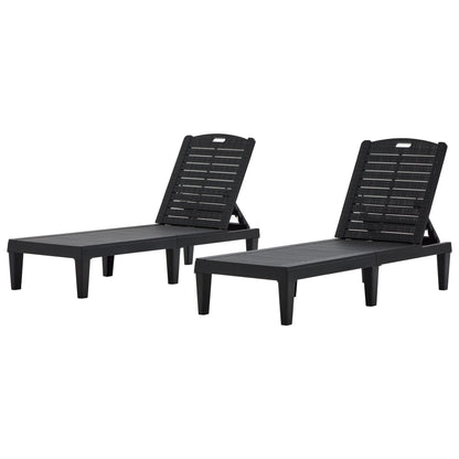 2 Piece Outdoor Chaise Lounges With Adjustable Backrest Hearth and Haven