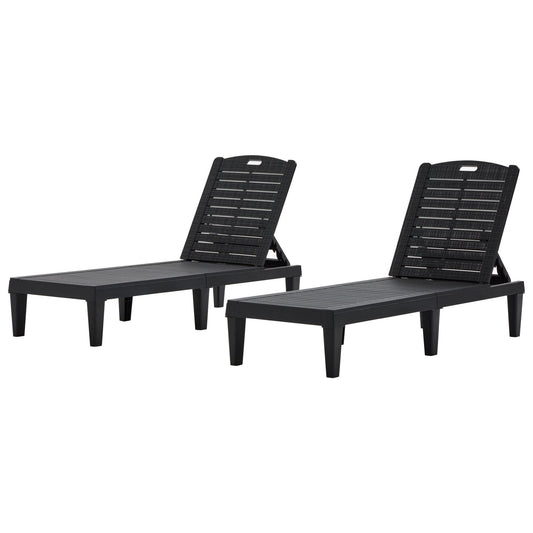 2 Piece Outdoor Chaise Lounges With Adjustable Backrest Hearth and Haven