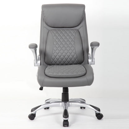 High Back Ergonomic Executive Office Chair, Adjustable Height And Lumbar Support For Home & Office - Antique Gray Home Essentials