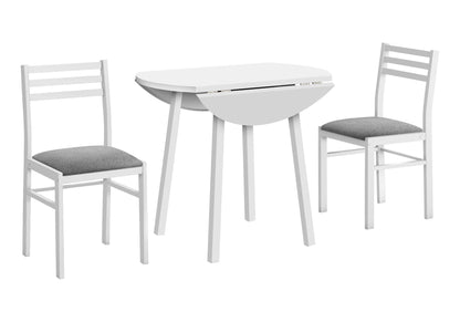 3 Pieces Dining Table Set, Small, Drop Leaf, Contemporary & Modern 8th Street