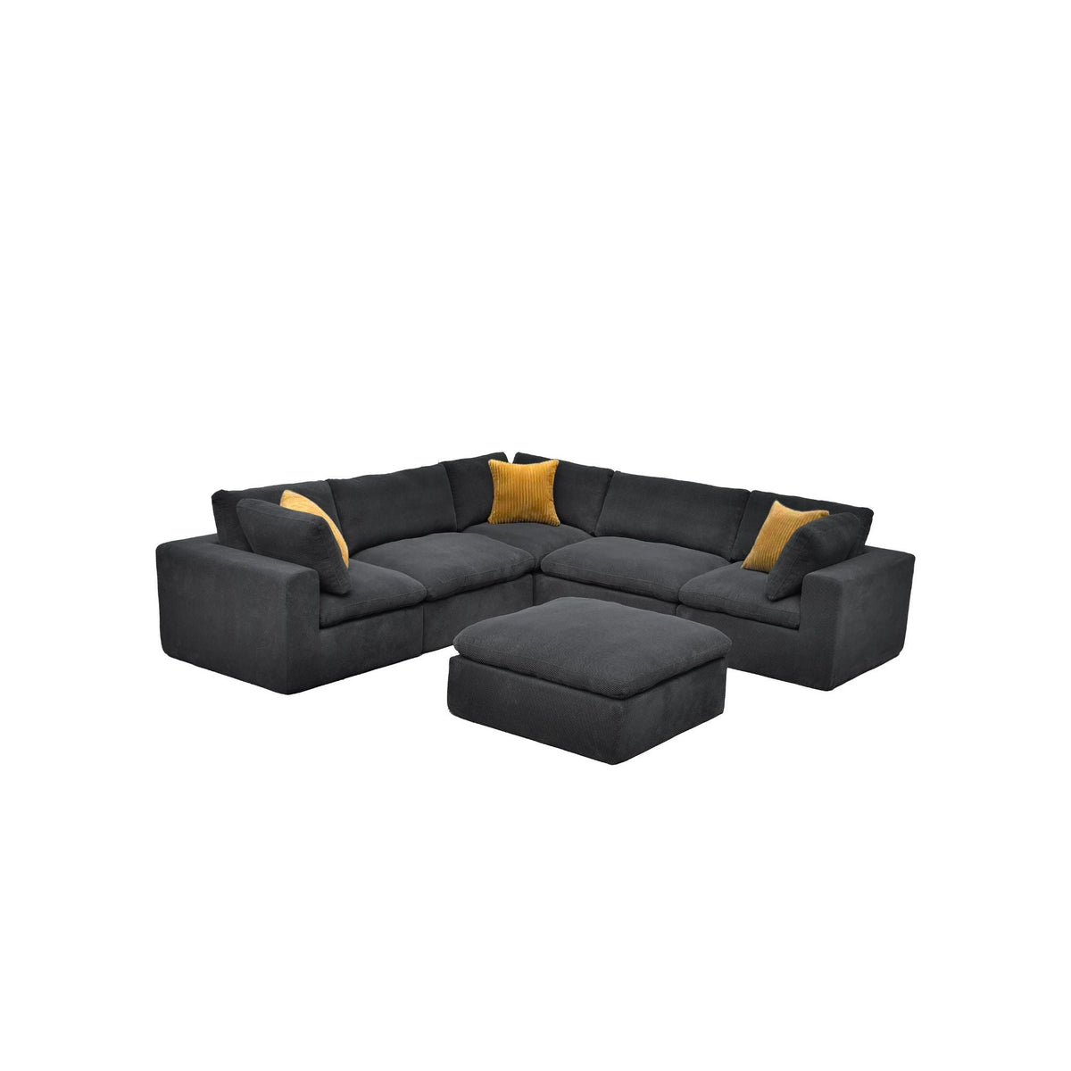 Custom Configuration Modular Sectional With Toss Pillows Home Essentials