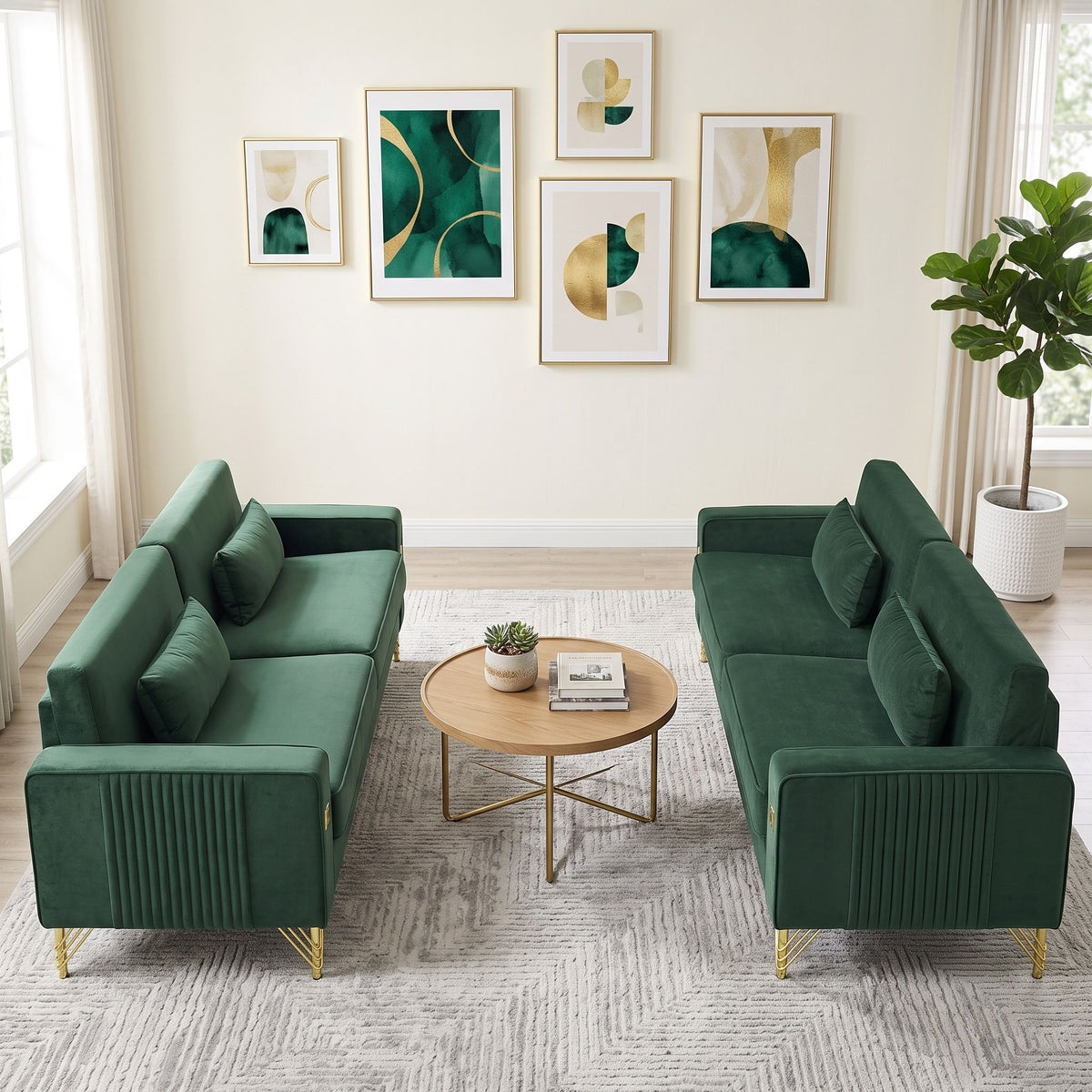 2 Pieces Sofa Sofa Set With Removable Cushions For Home Apartment Home Essentials