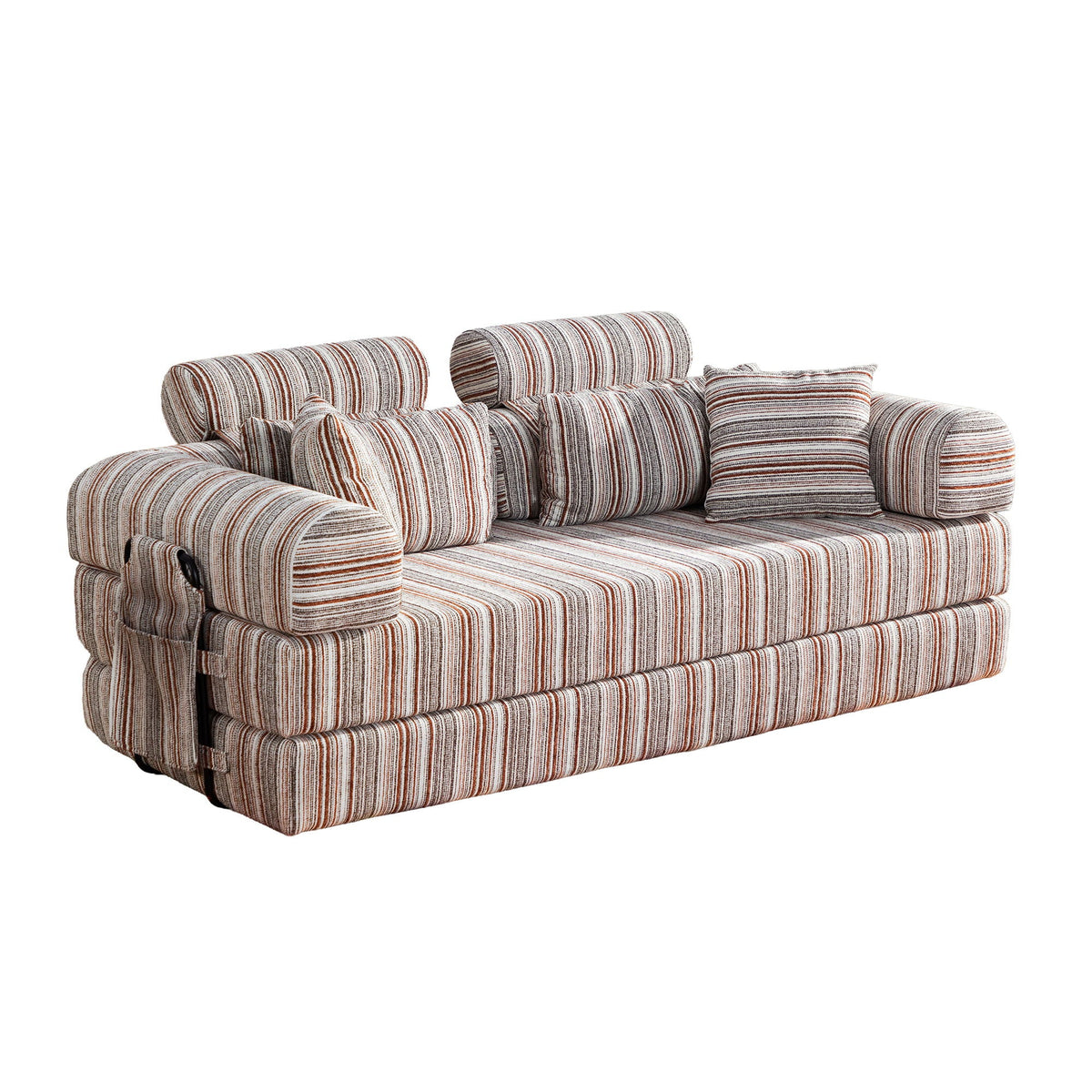Convertible Sleeper Sofa Bed With High Density Compressed Sponge, Upholstered Couch For Living Room Home Essentials