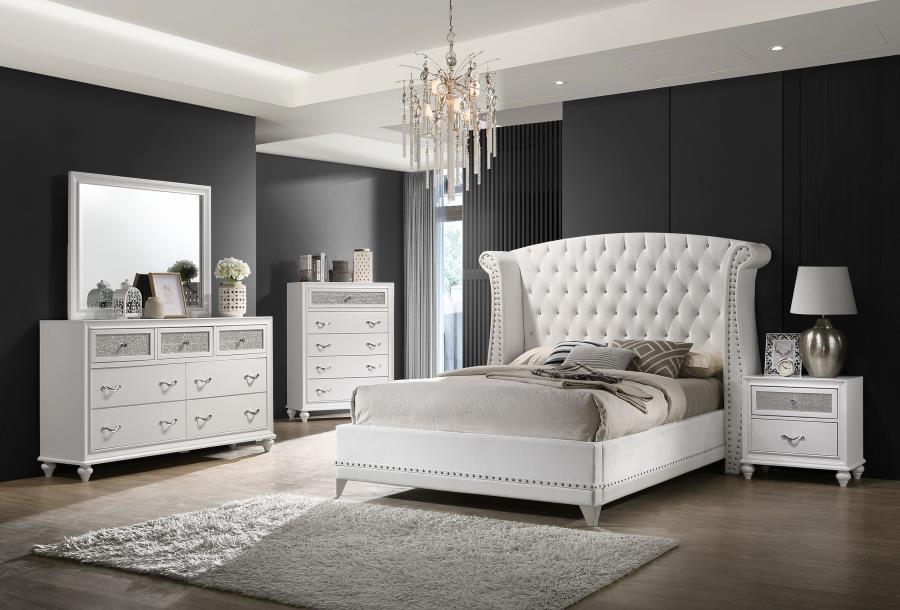 Barzini - Upholstered Wingback Bed CoasterElevations