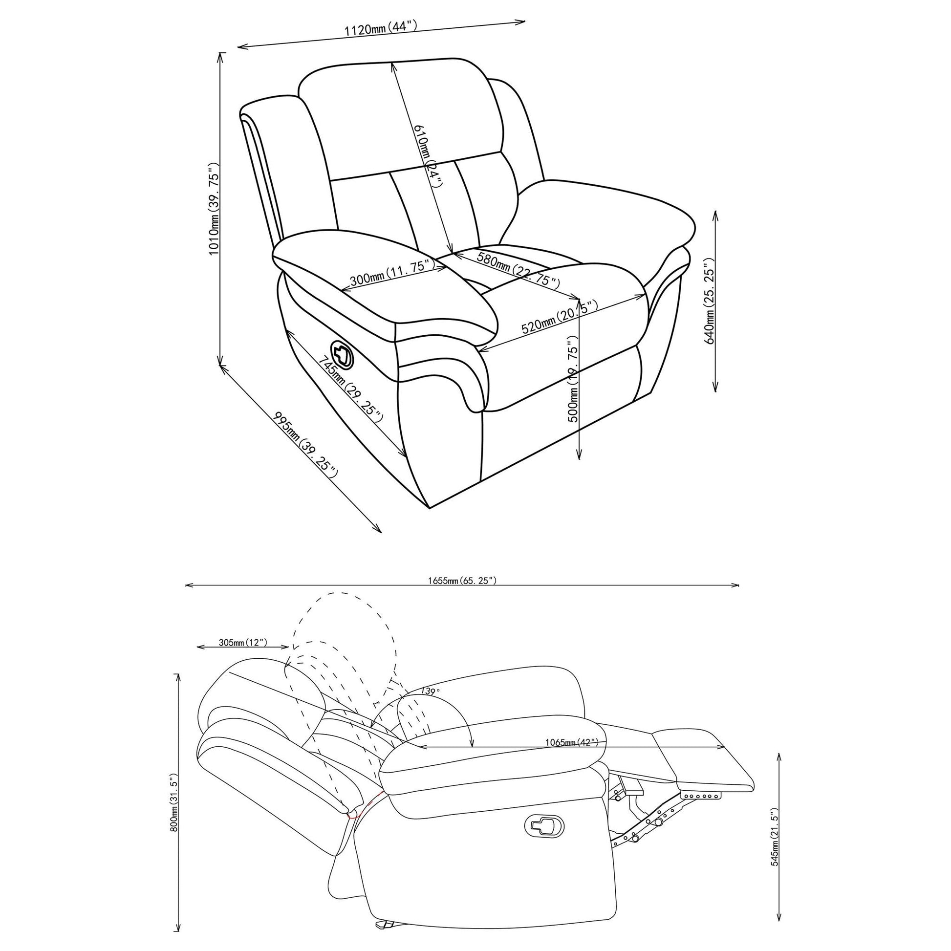 Pannen - Glider Recliner Furniture Max