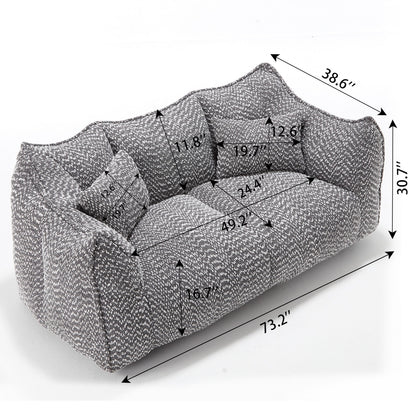 Comfortable Dual Beanbag Chair With High Resilience Foam Core For 2 People Home Essentials