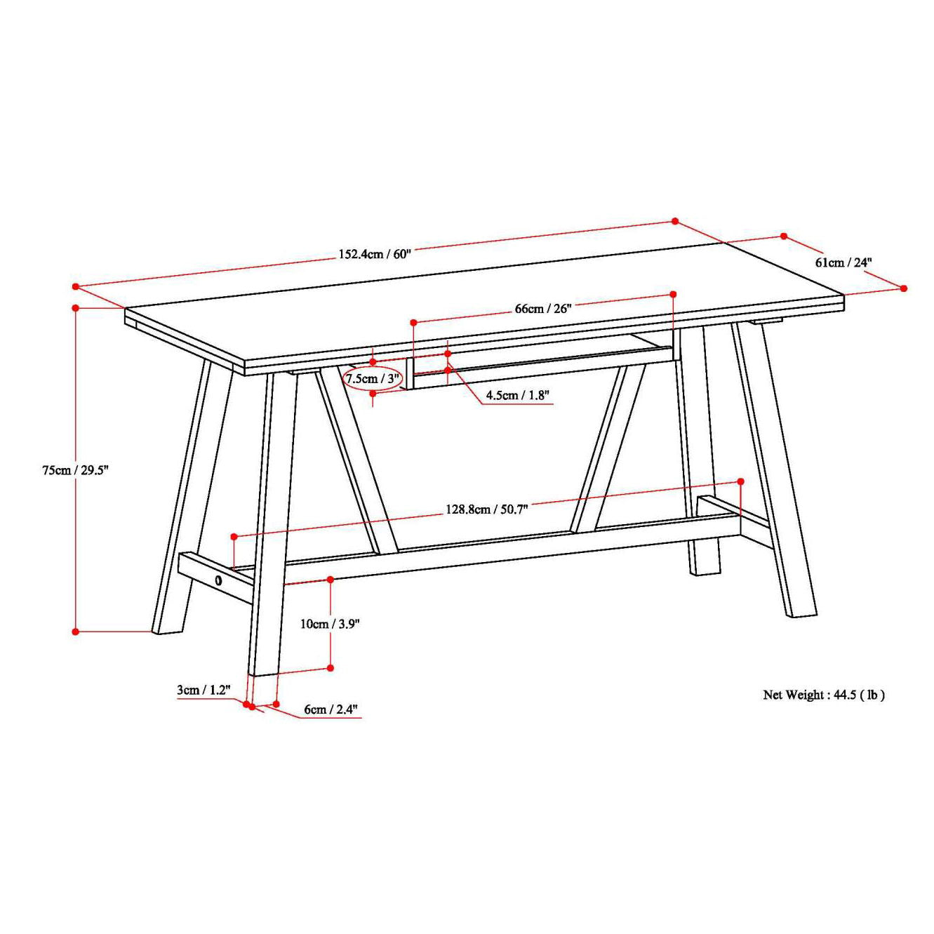 Dylan - Handcrafted Desk Simpli-Home