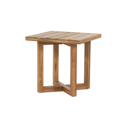 Ella - Square Side Table With Cross Stretcher Base Noble House