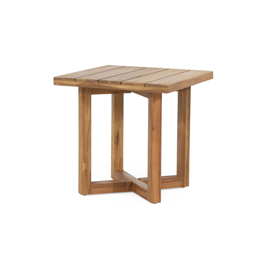 Ella - Square Side Table With Cross Stretcher Base Noble House
