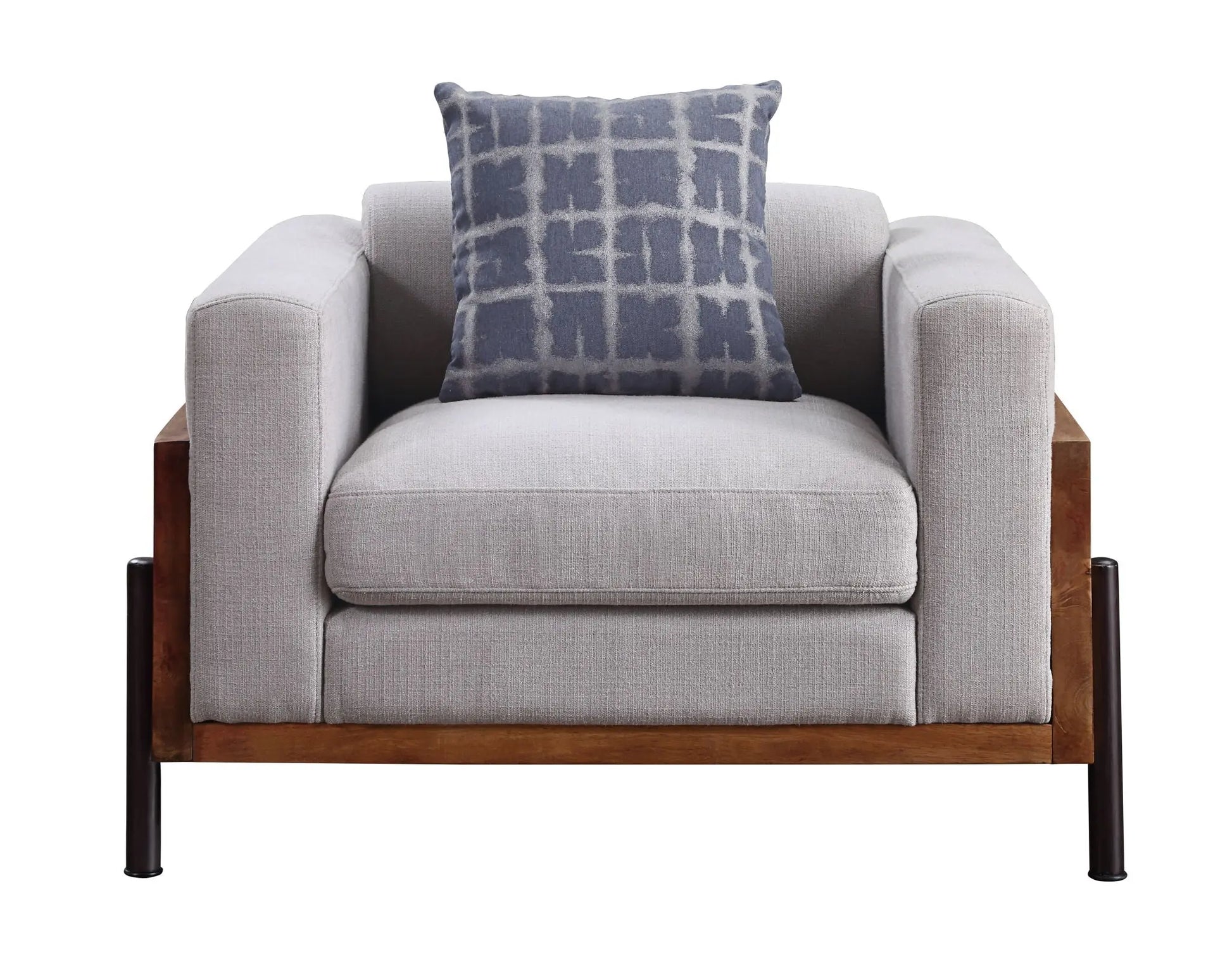 Pelton - Chair With 1 Toss Pillows - Walnut Acme