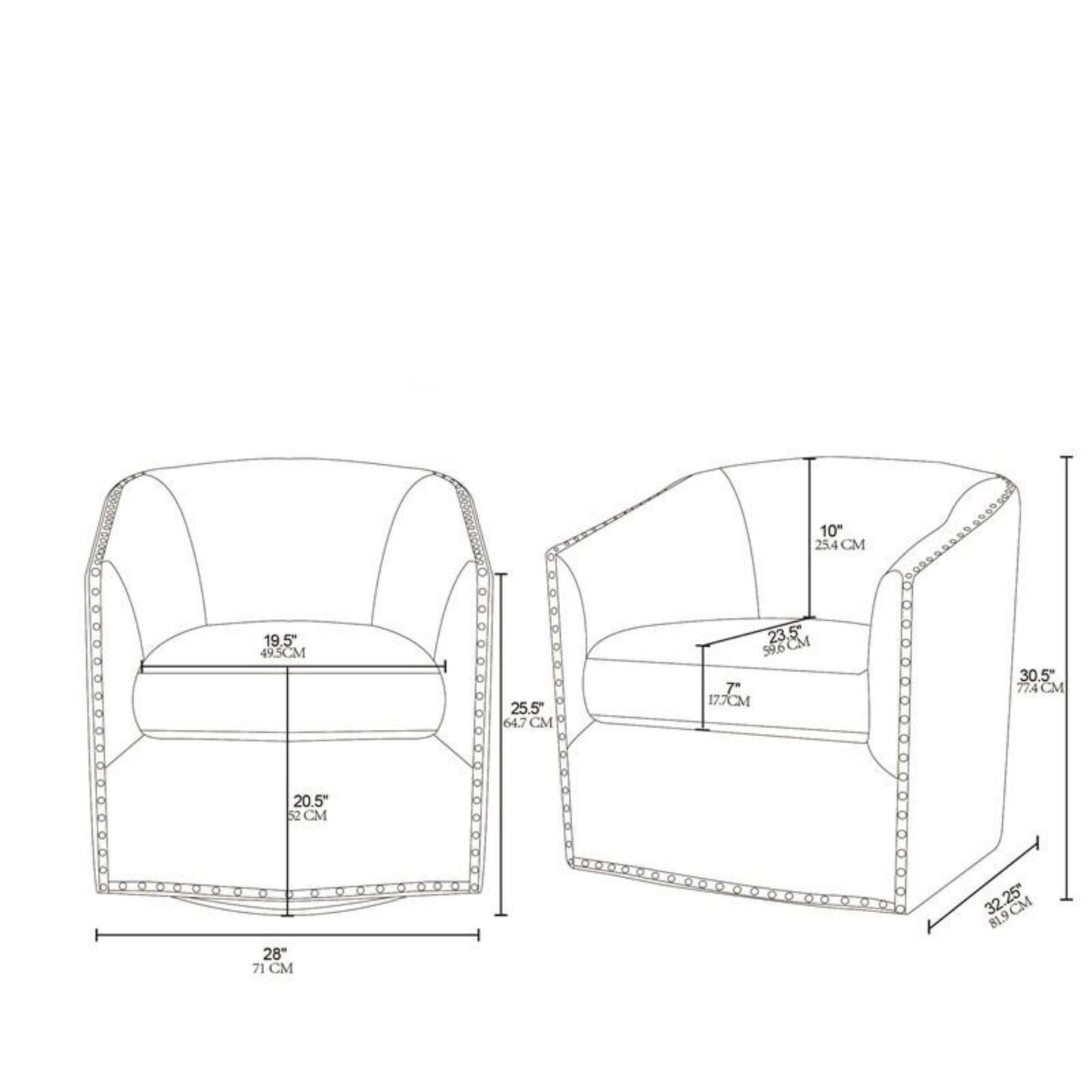 Luxurious Chair With 360 Degree Rotation JLA