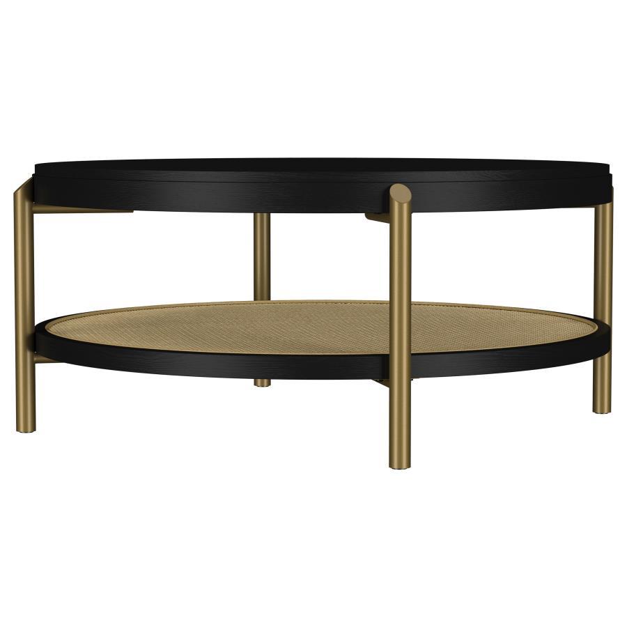 Arini - Round Coffee Table With Storage Shelf Coaster Fine Furniture