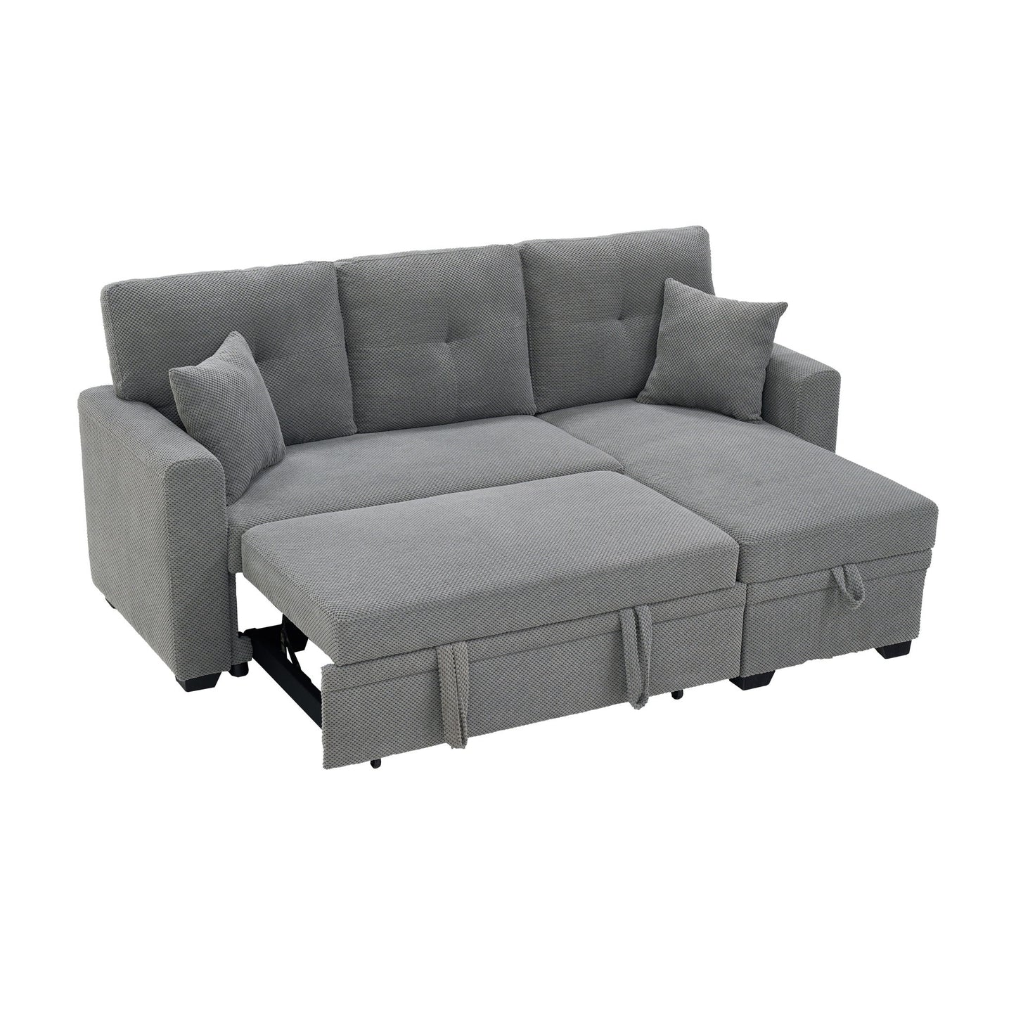 Sleeper Sectional With Pull Out Bed, Reversible Chaise Home Essentials