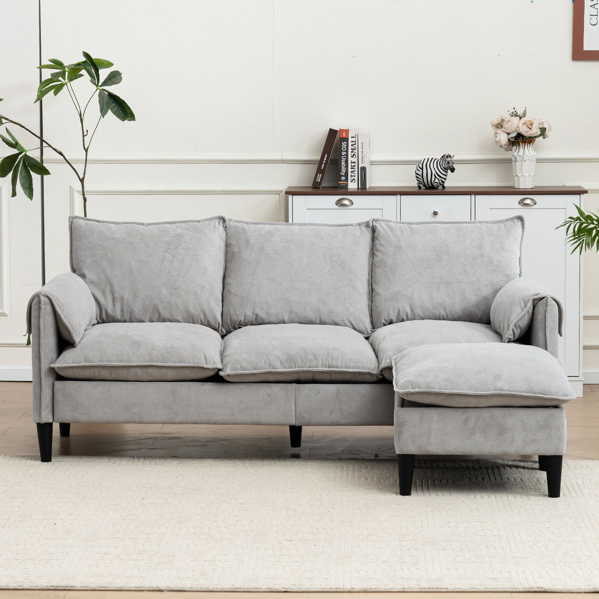 Convertible Combination Sofa With Footstools With Storage Home Essentials