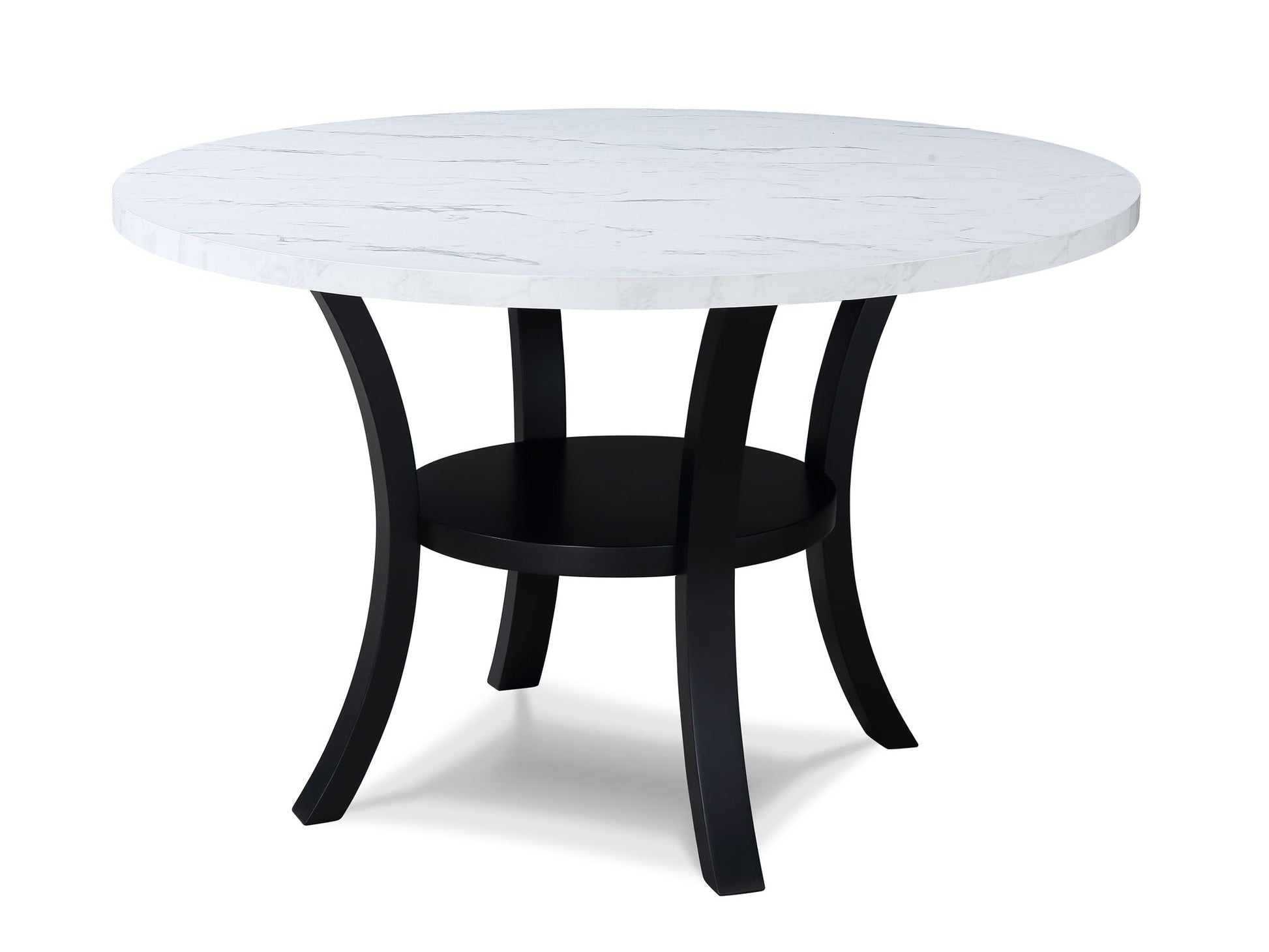 Isla - 5 Piece Dining Room Set - White / Black Crown Mark
