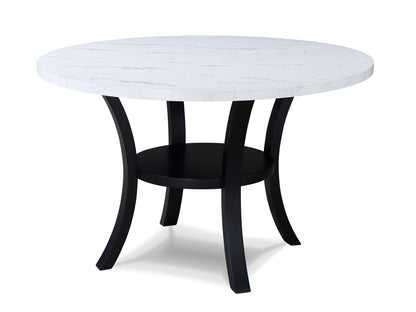 Isla - 5 Piece Dining Room Set - White / Black Crown Mark