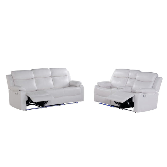 Blanche - Reclining Set With LED Lights, Speaker Global Furniture USA