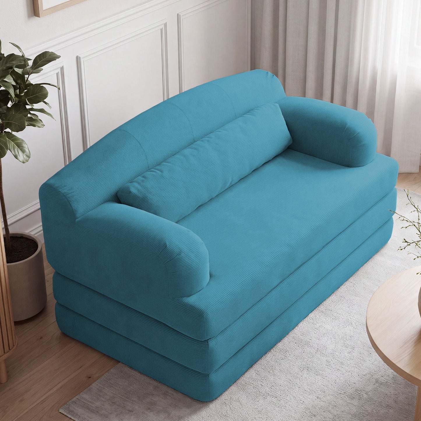 2 Seater Sofa Bed, Compact Foldable Floor Couch Home Essentials