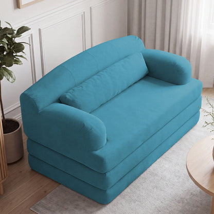 2 Seater Sofa Bed, Compact Foldable Floor Couch Home Essentials