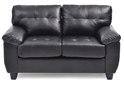 Stylish Loveseat With Padded Arms Glory Furniture