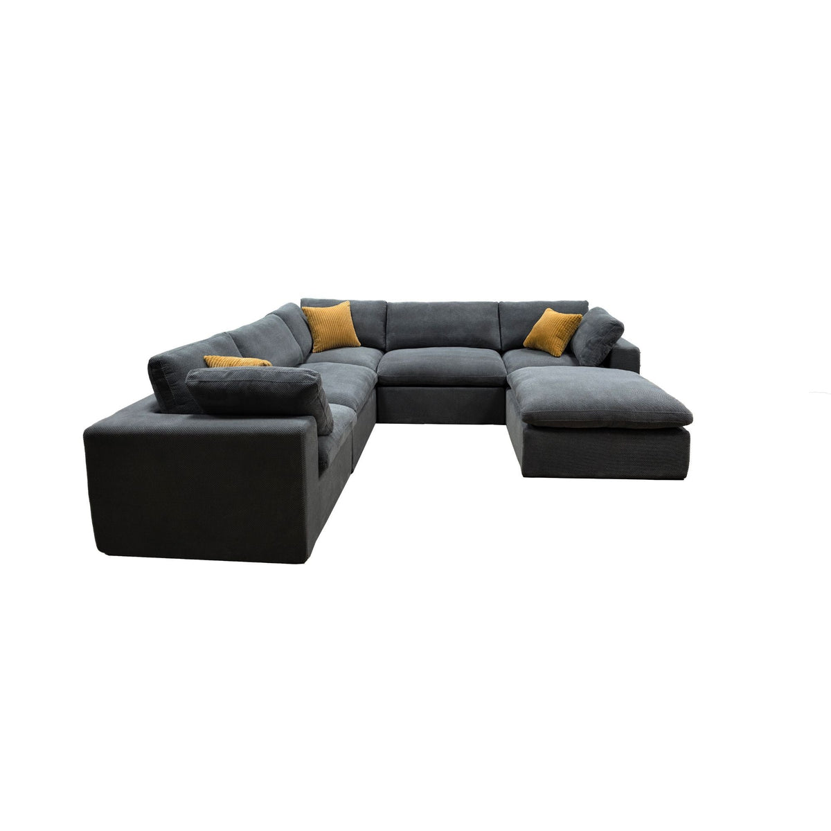 Custom Configuration Modular Sectional & Toss Pillows Home Essentials