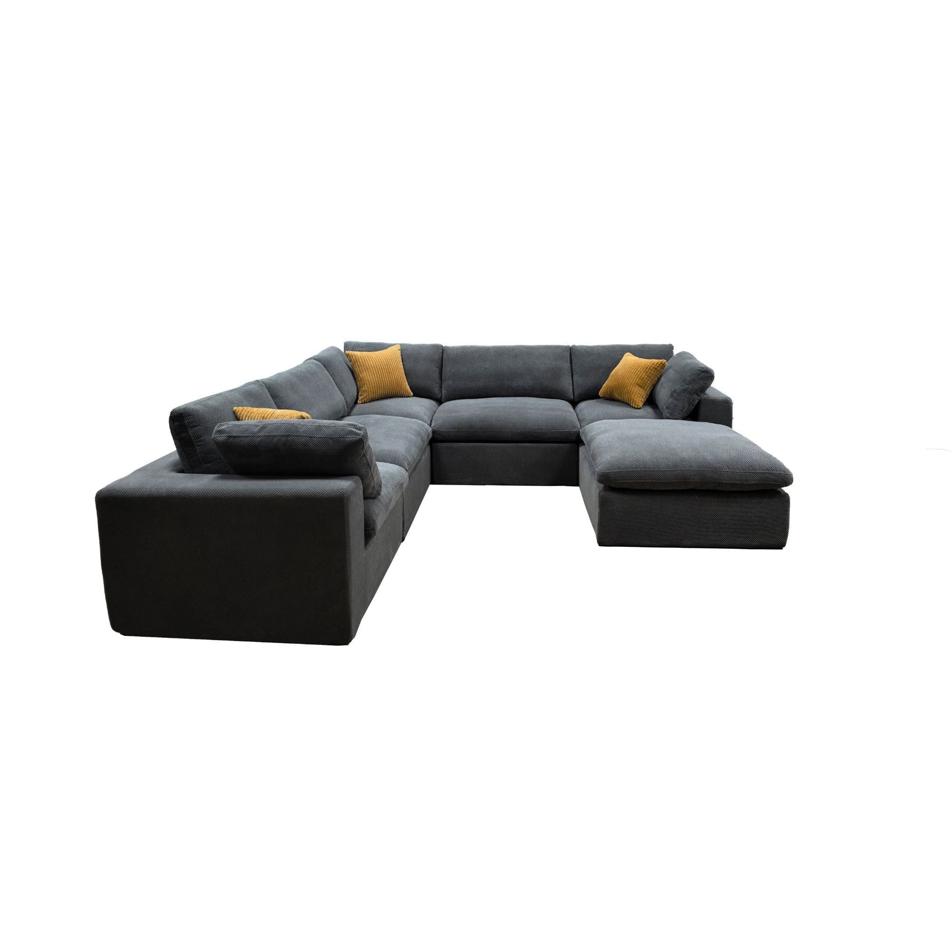 Custom Configuration Modular Sectional & Toss Pillows Home Essentials