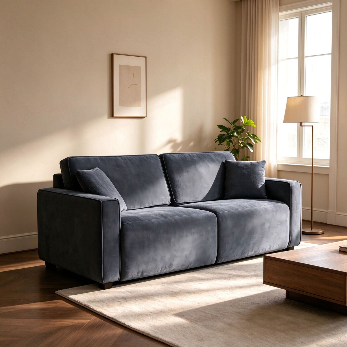 2 Seater Pull Out Sofa Bed, Modern Convertible Sleeper Home Essentials