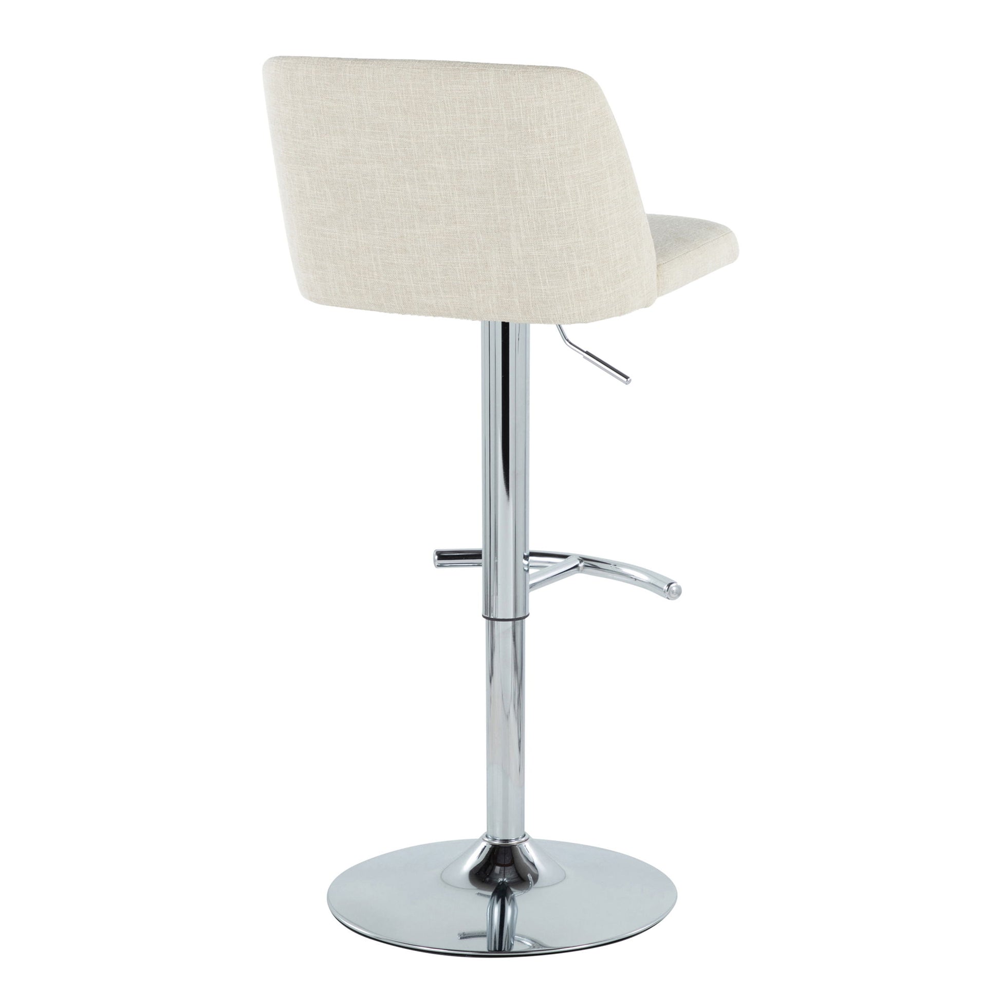 Toriano - Contemporary Adjustable Barstool Swivel With Rounded T Footrest (Set of 2) Lumi Source
