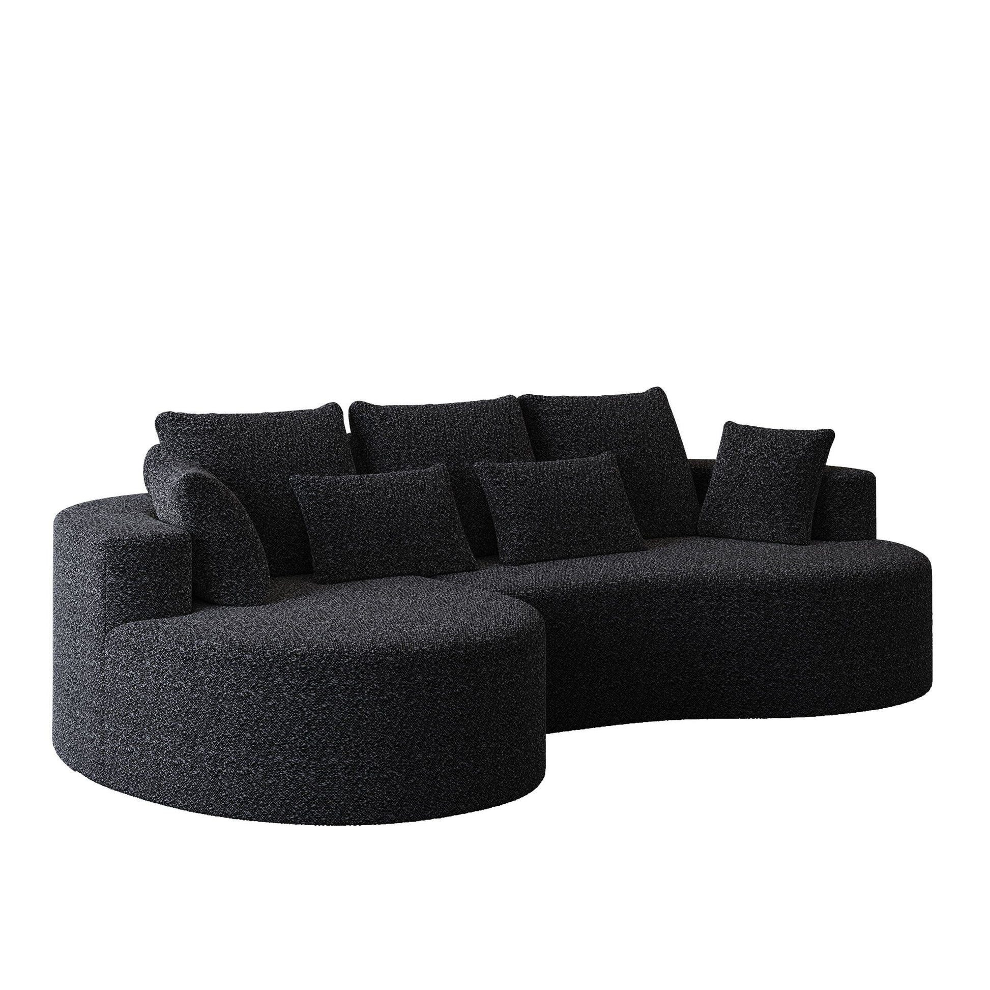 Curved Oversized Sectional Sofa With Extra Deep Seat Home Essentials
