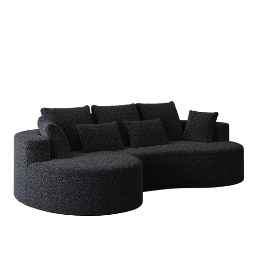 Curved Oversized Sectional Sofa With Extra Deep Seat Home Essentials