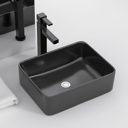 Modern European Design Ceramic Rectangular Vessel Bathroom Sink Daily Nest