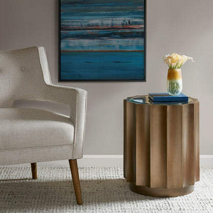 Valentina - Accent Table With Scalloped Edge Design - Bronze JLA