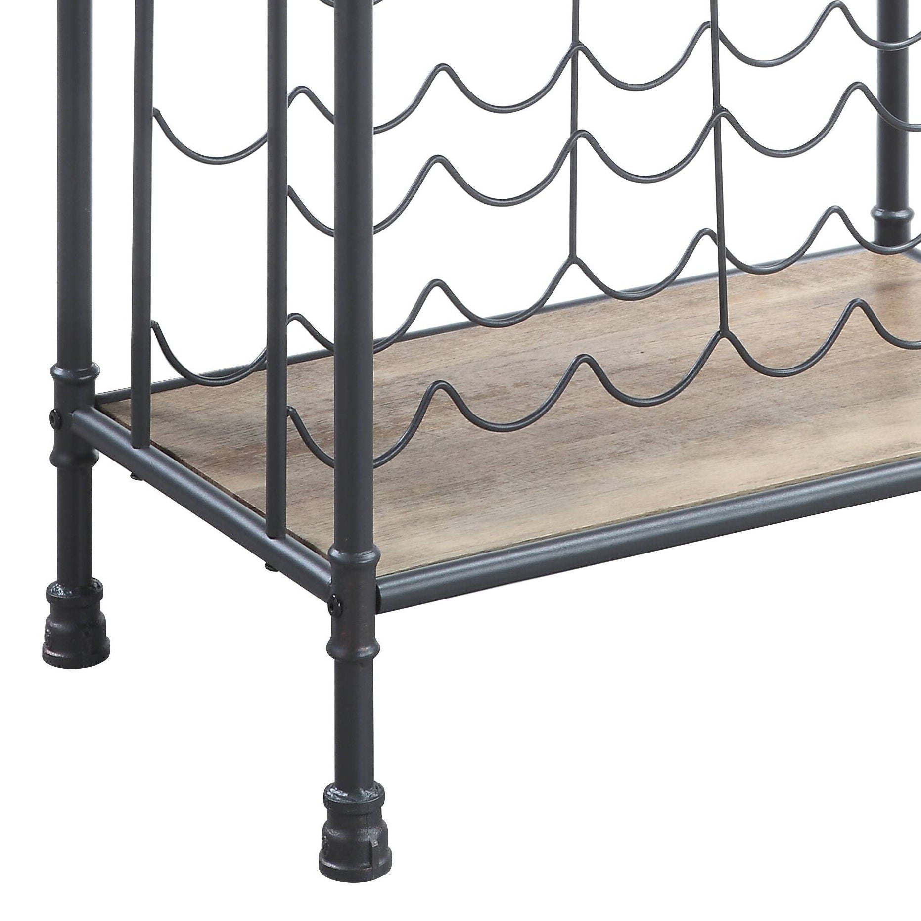 Brantley - Wine Rack - Gray / Oak Acme