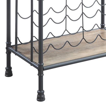 Brantley - Wine Rack - Gray / Oak Acme