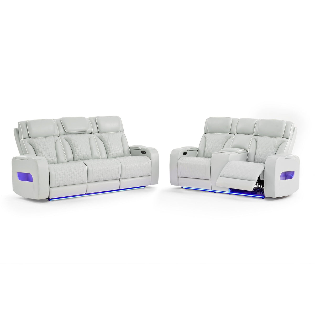 Julian - Set With Power Recliner, LED Lighting & Speaker Global Furniture USA