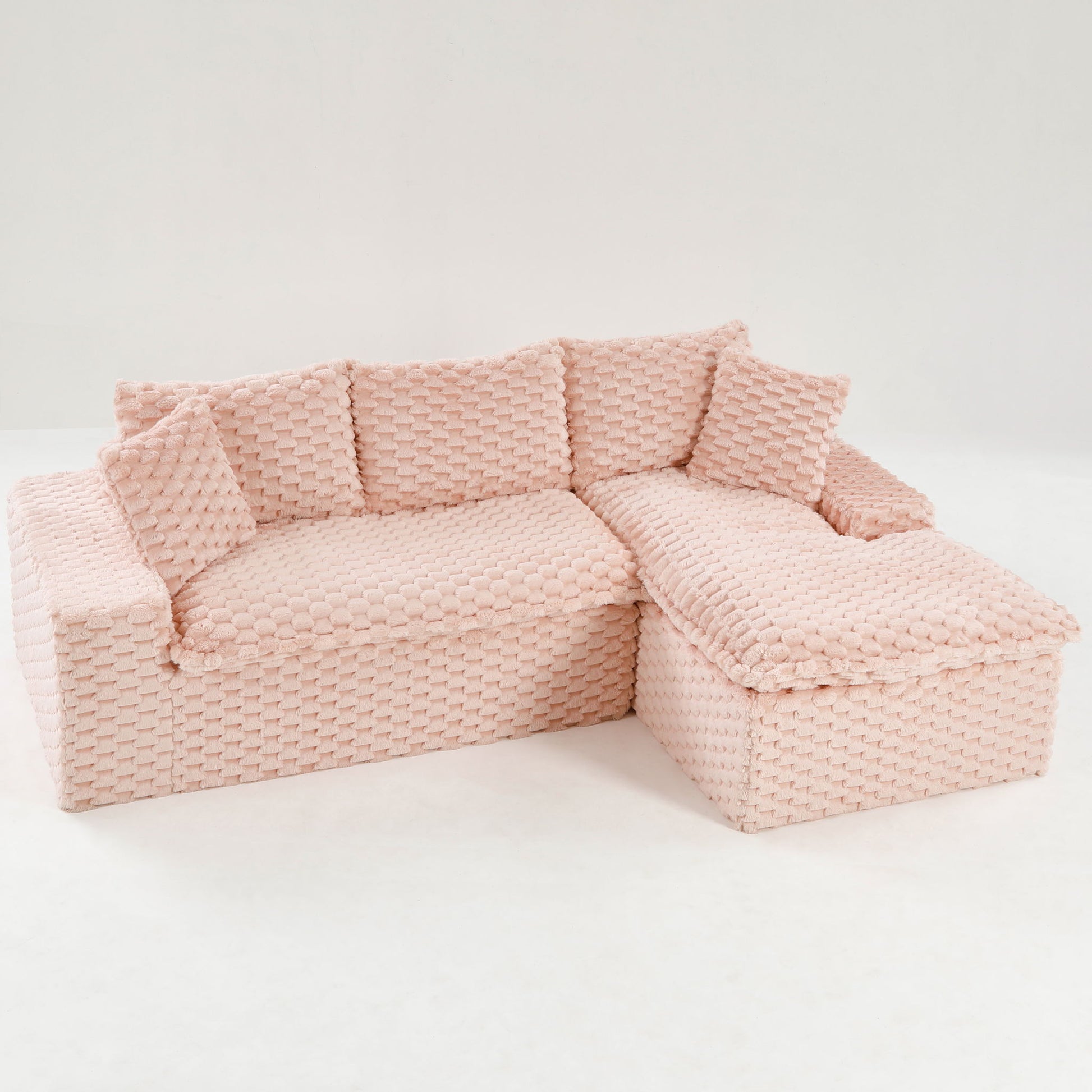 Modular Sofa, Convertible Twin Seat With Chaise Lounge Home Essentials