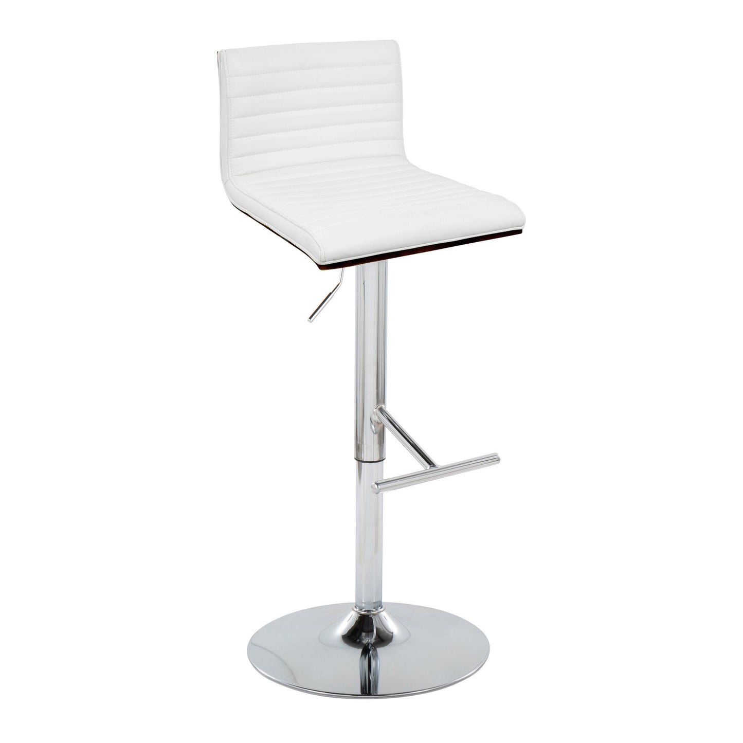 Mason - Contemporary Adjustable Barstool & Swivel With Straight T Footrest (Set of 2) Lumi Source