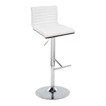 Mason - Contemporary Adjustable Barstool & Swivel With Straight T Footrest (Set of 2) Lumi Source