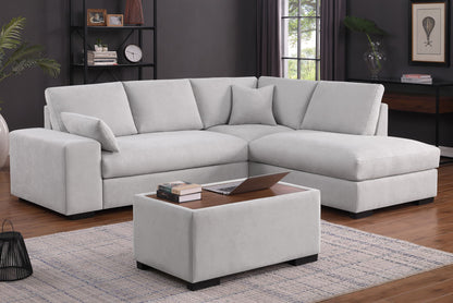 Joshua - 100" Sectional Sofa with Right Facing Chaise and Console Ottoman Lilola Home